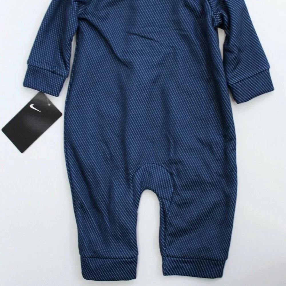 Nike Hooded Zip Fleece Lined Bodysuit Coverall Size 6M